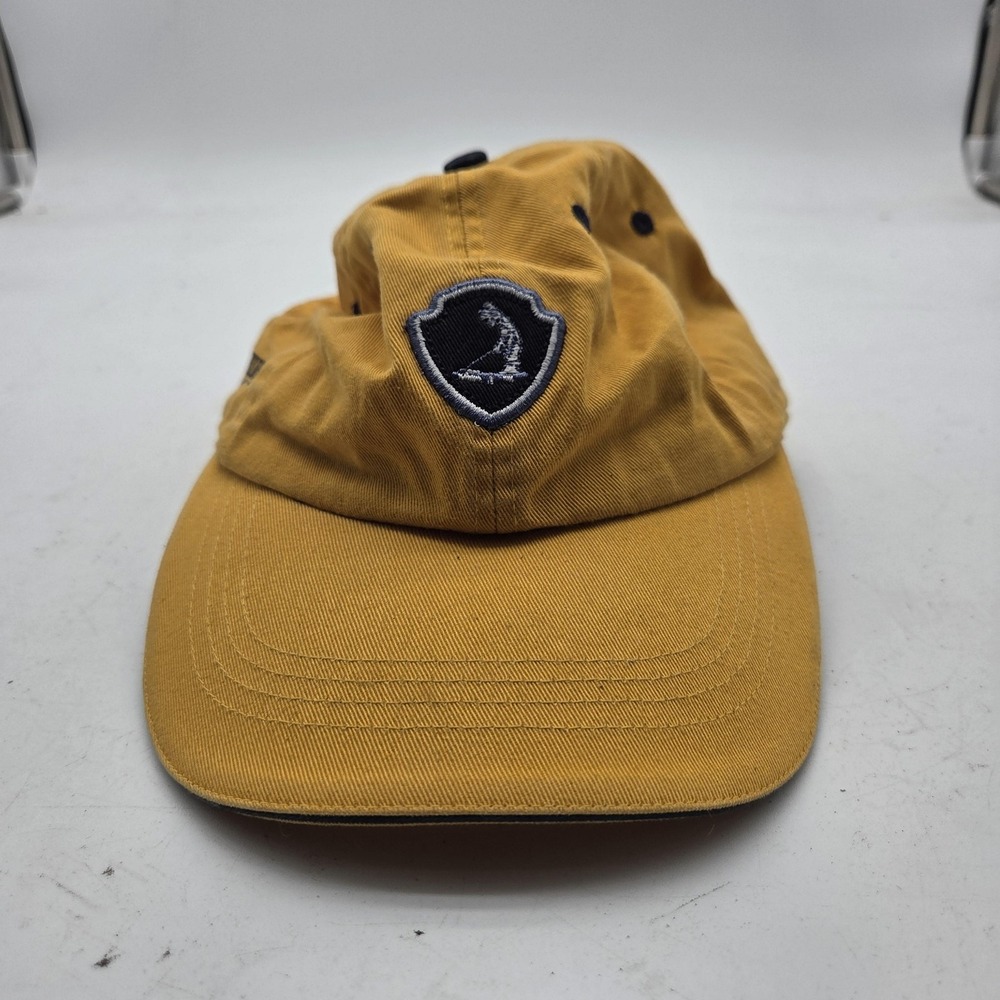 Pinehurst Ahead Hat Cap Strap Back Yellow Golf Embroidered Mens One Size